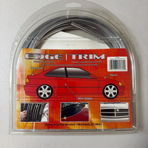 NWT Chrome Car Trim Cowles Flexible 18 Ft Auto Edge Molding Protection DIY Drive - Picture 2 of 5